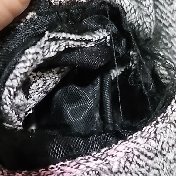 Zara  Women's Black and White Tweed Snap Button Light  Overcoat sz Large - Picture 8 of 10